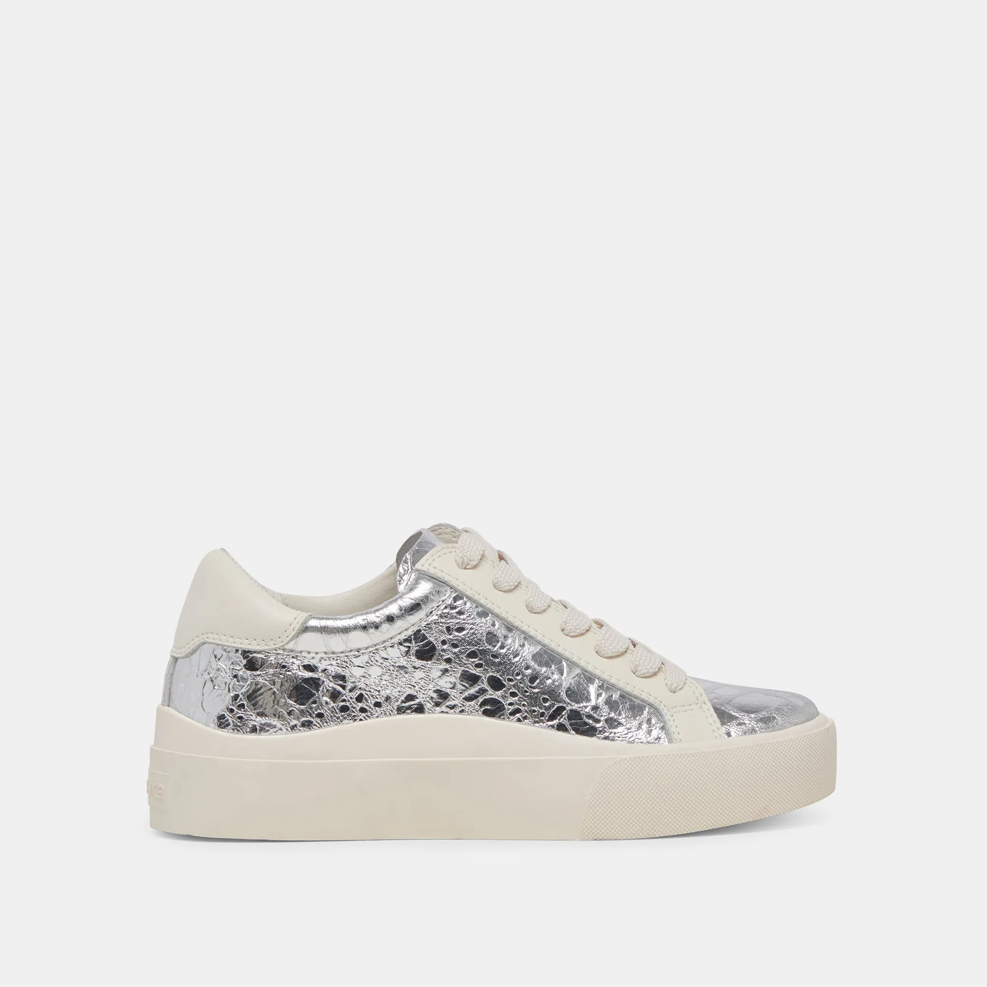 ZAYN 360 SNEAKERS SILVER DISTRESSED LEATHER - re:vita